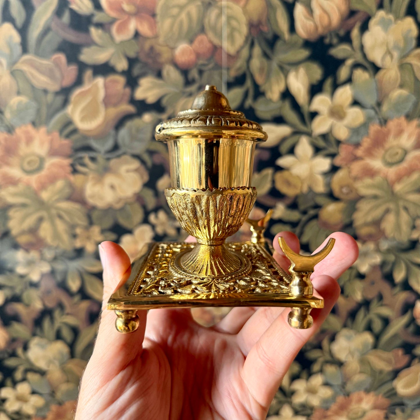 The Alchemist’s Quill – Victorian Brass Inkwell & Writing Set