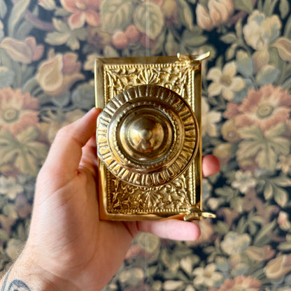 The Alchemist’s Quill – Victorian Brass Inkwell & Writing Set