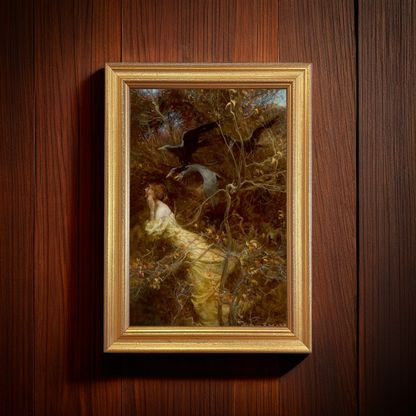 The Haunted Woods – Victorian Oil Painting Print on Satin