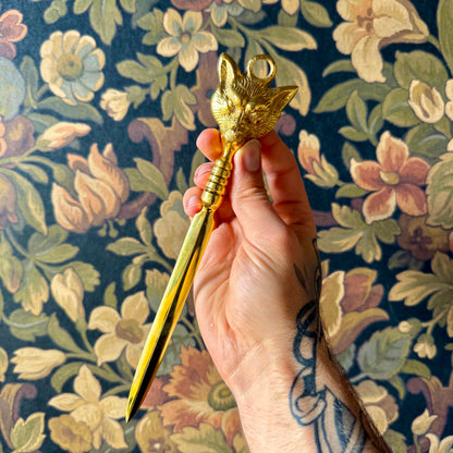 Brass Fox Letter Opener