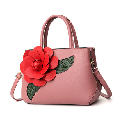 Charming Floral Tote Bag and Crossbody Shoulder Bag