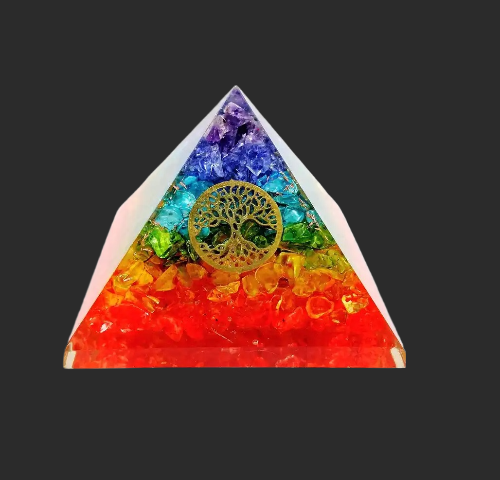 Seven Charka Orgonite Pyramid-3