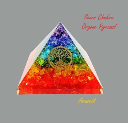 Seven Charka Orgonite Pyramid-0