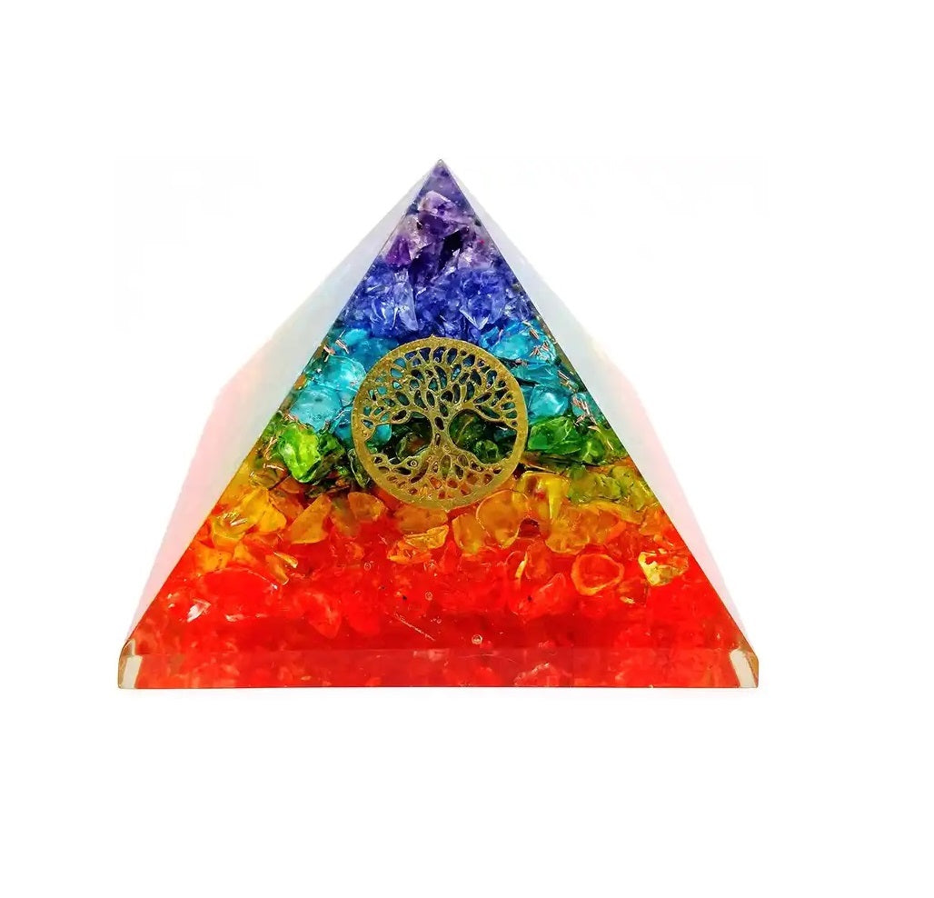 Seven Charka Orgonite Pyramid-2