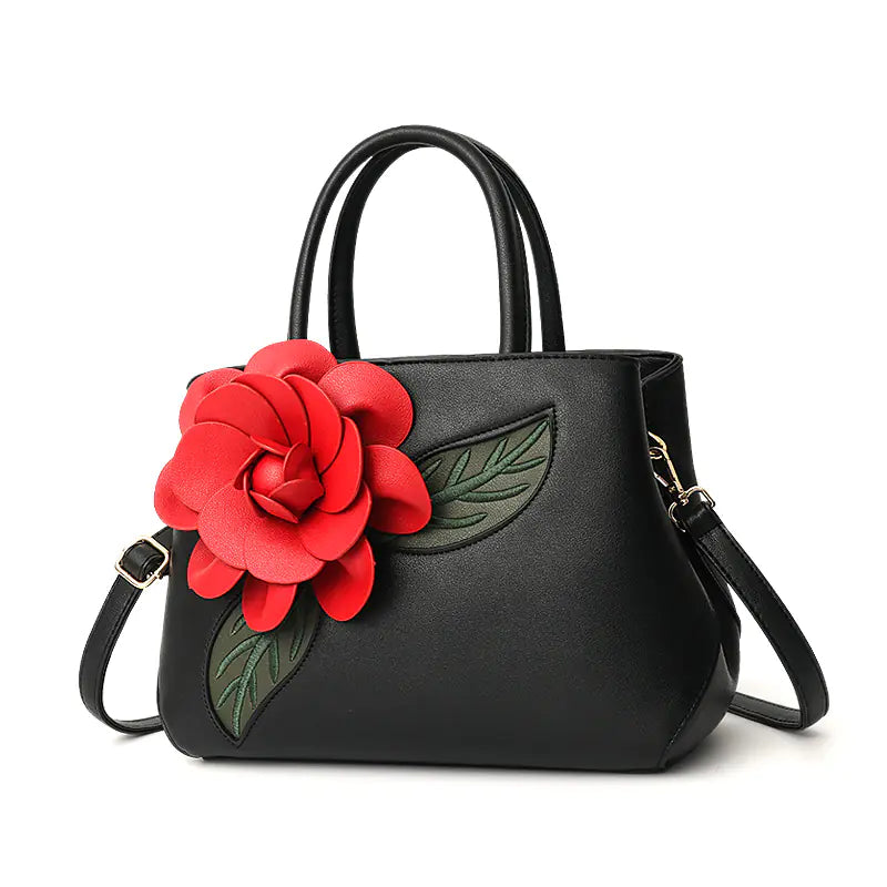 Charming Floral Tote Bag and Crossbody Shoulder Bag
