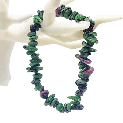 Bracelet -Ruby Zoisite -Chips