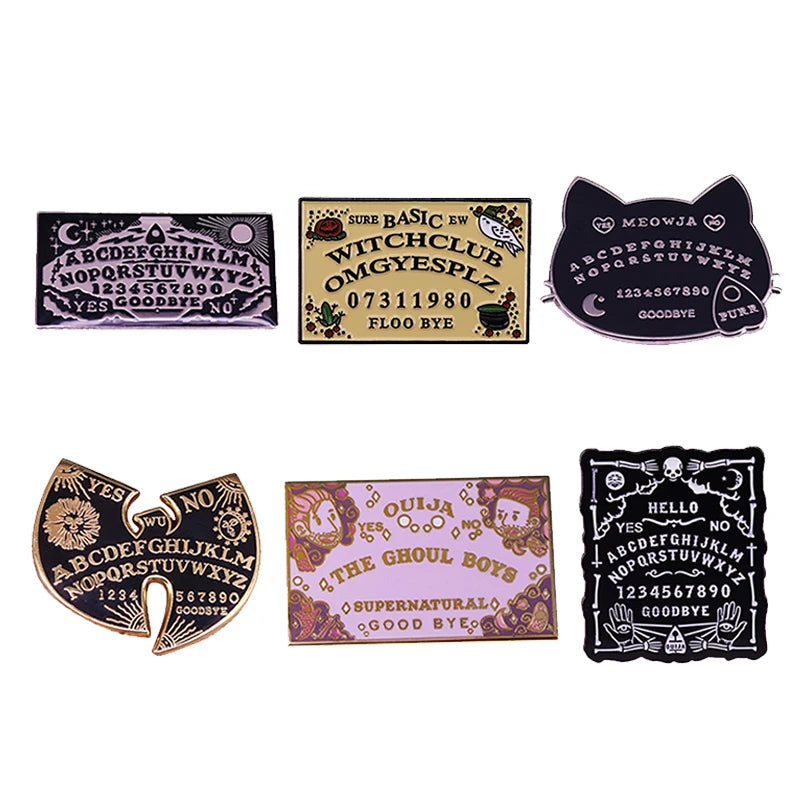 Ouija Board Enamel Pin Collection metal Brooch Occult Witch Pagan Badge