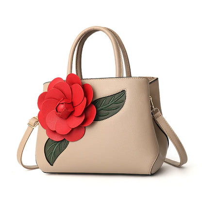 Charming Floral Tote Bag and Crossbody Shoulder Bag