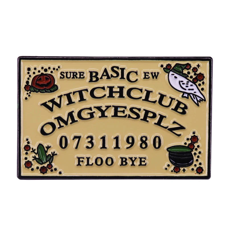Ouija Board Enamel Pin Collection metal Brooch Occult Witch Pagan Badge