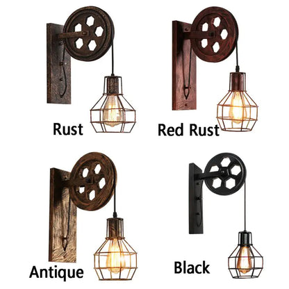 Vintage LED Wall Lamp with Creative Roller Design