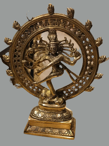 Dancing Shiva Nataraja Brass Statue-0