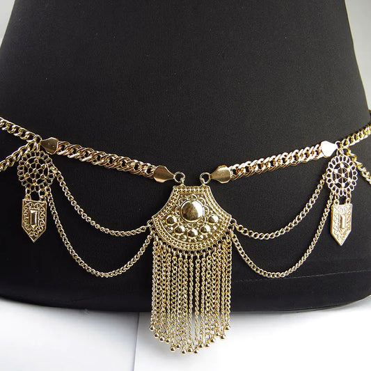 Exaggerated Alloy Body Chain for Beach Bikini