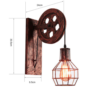Vintage LED Wall Lamp with Creative Roller Design