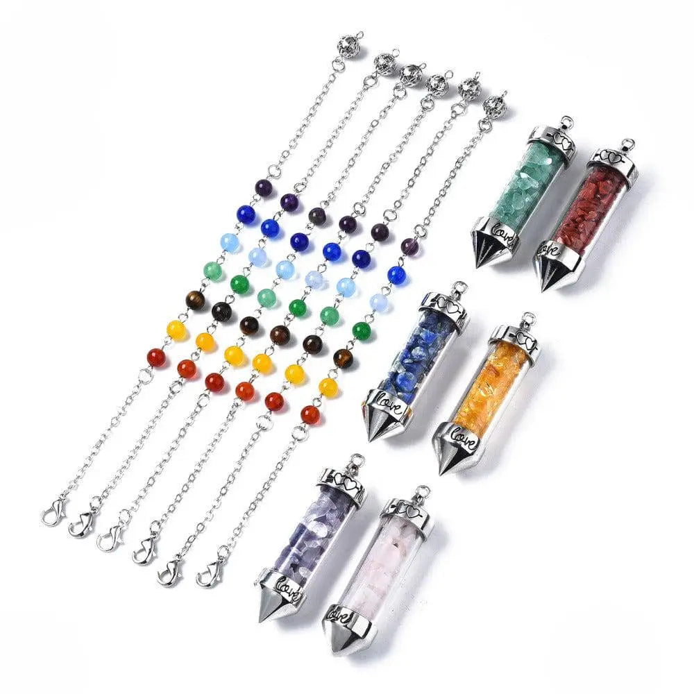 Pendulum -Glass -Gemstone Chips