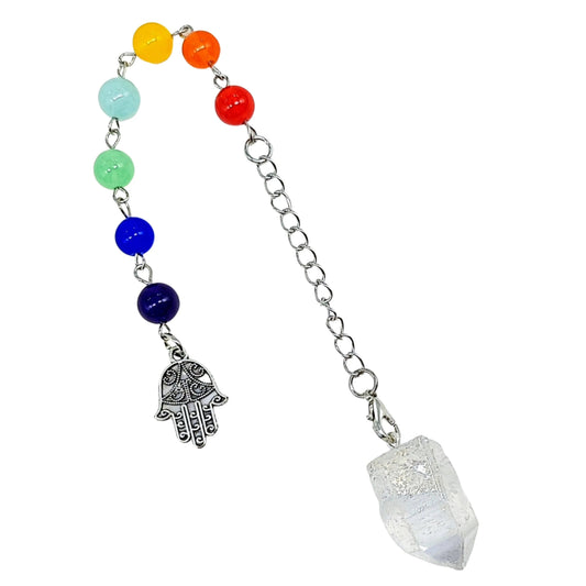 Pendulum -Clear Quartz Aura -Point
