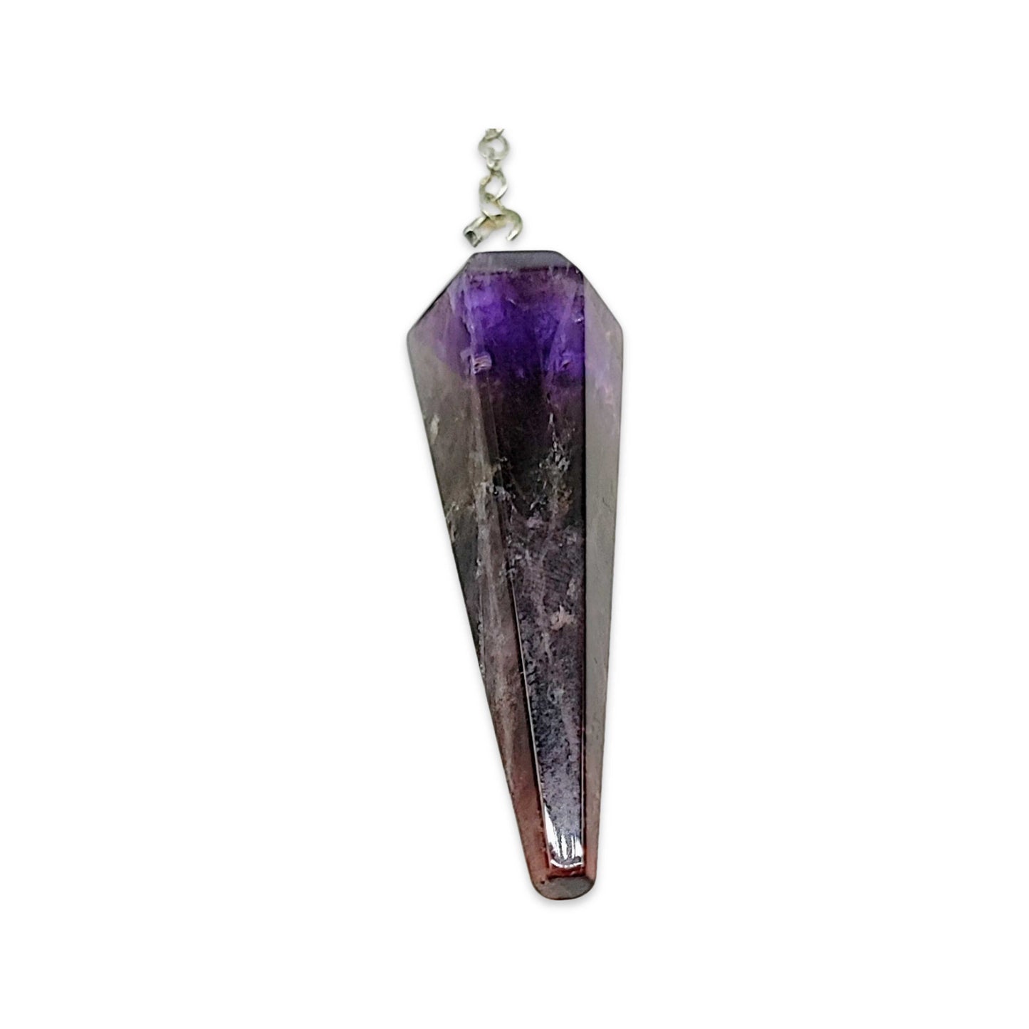 Pendulum - Cone - Amethyst - Triple Goddess Pentagram Charms