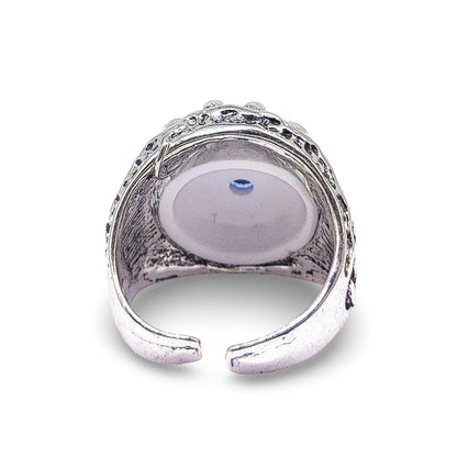 Ring - Antique Silver - Claw with Evil Eye