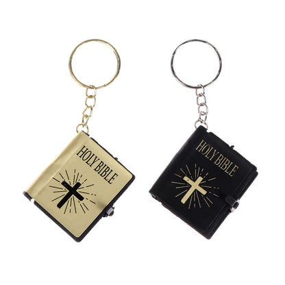 Mini Toy Book Keychain Pendant Bible Flip Book Ornaments