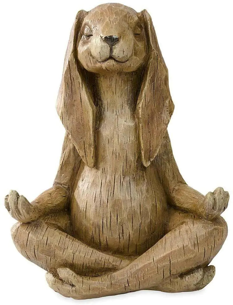 Zen Rabbit Sculpture for Garden and Parlor Decor