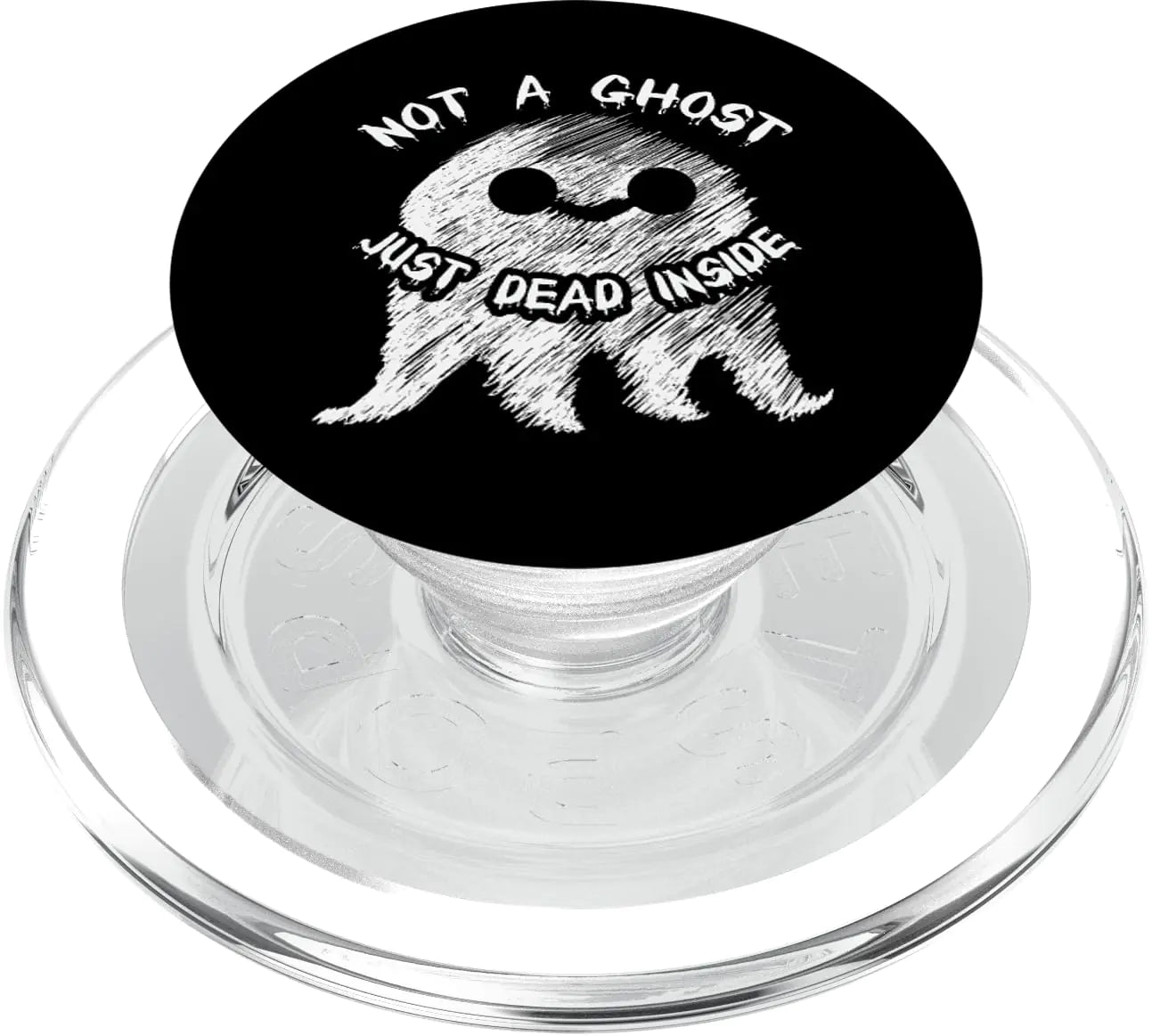 Not A Ghost Just Dead Inside Emo Goth Halloween Ghost PopSockets PopGrip for MagSafe