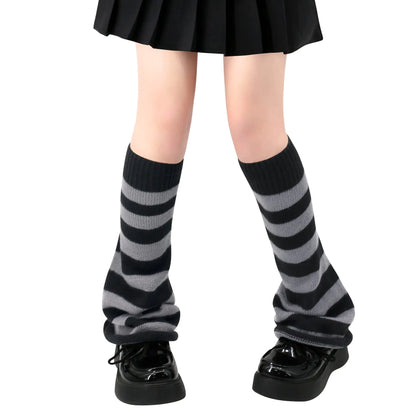 Olreco Leg Warmers Y2K Harajuku Striped Leg Warmers Kawaii Leg Warmers for Women Leg Warmers Goth Y2K Accessories Leg Warmer