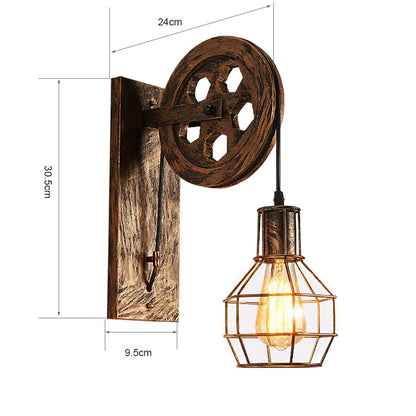 Vintage LED Wall Lamp with Creative Roller Design