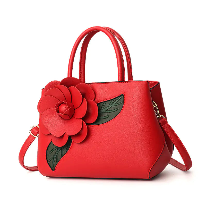 Charming Floral Tote Bag and Crossbody Shoulder Bag
