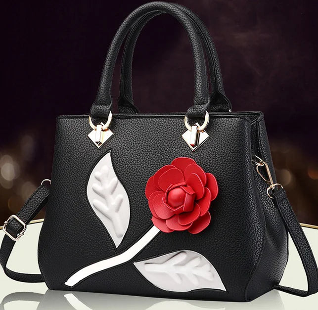 Charming Floral Tote Bag and Crossbody Shoulder Bag