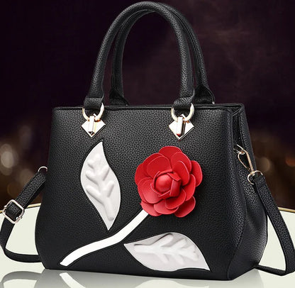 Charming Floral Tote Bag and Crossbody Shoulder Bag