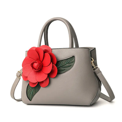 Charming Floral Tote Bag and Crossbody Shoulder Bag